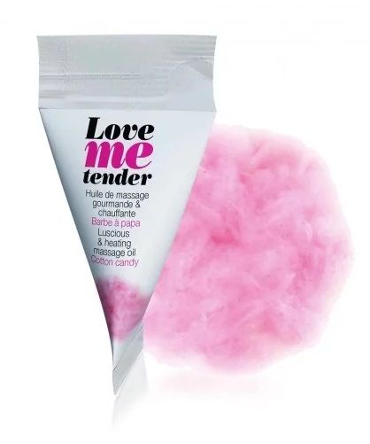 Съедобное согревающее массажное масло Love Me Tender Cotton Candy с ароматом сладкой ваты - 10 мл. - Love to Love - купить с доставкой в Майкопе