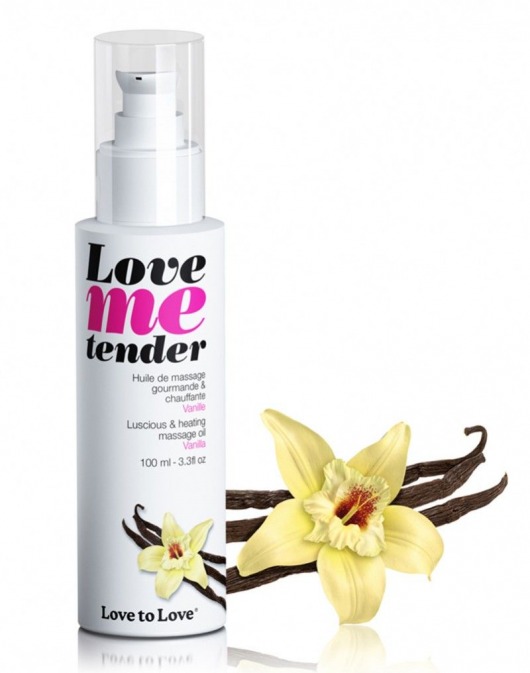 Съедобное согревающее массажное масло Love Me Tender Vanilla с ароматом ванили - 100 мл. - Love to Love - купить с доставкой в Майкопе