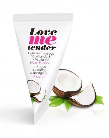 Съедобное согревающее массажное масло Love Me Tender Cocos с ароматом кокоса - 10 мл. - Love to Love - купить с доставкой в Майкопе