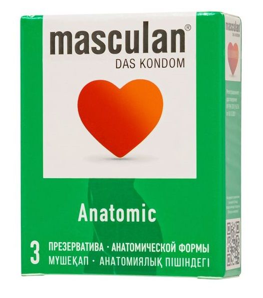 Презервативы анатомической формы Masculan Anatomic - 3 шт. - Masculan - купить с доставкой в Майкопе