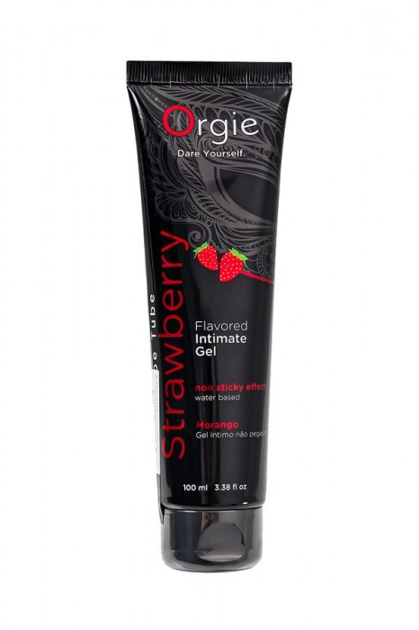 Интимный гель на водной основе Lube Tube Strawberry с клубничным вкусом - 100 мл. - ORGIE - купить с доставкой в Майкопе
