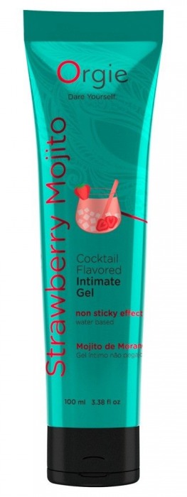 Съедобный интимный гель Orgie Lube Tube Cocktail Strawberry Mojito - 100 мл. - ORGIE - купить с доставкой в Майкопе