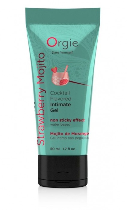 Съедобный интимный гель Orgie Lube Tube Cocktail Strawberry Mojito - 50 мл. - ORGIE - купить с доставкой в Майкопе