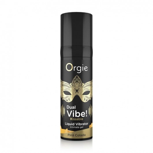 Съедобный гель Dual Vibe Pina Colada с эффектом вибрации и вкусом коктейля пина колада - 15 мл. - ORGIE - купить с доставкой в Майкопе