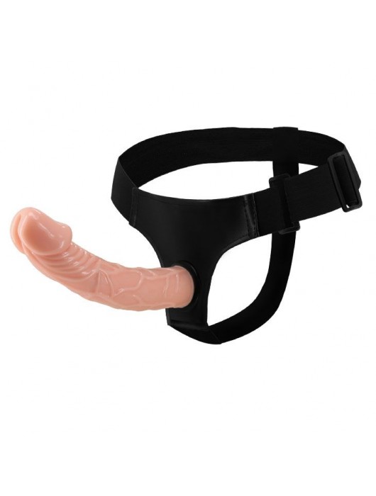 Гладкий фаллоимитатор с крупной головкой на ремешках - 19,7 см. - Baile - купить с доставкой в Майкопе