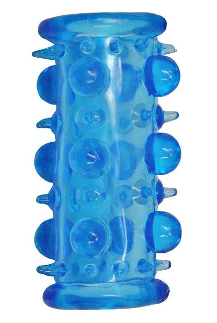 Голубая насадка с шипами и шишечками LUST CLUSTER - Dream Toys - в Майкопе купить с доставкой