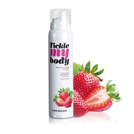 Массажная хрустящая пенка Tickle My Body Strawberry с ароматом клубники - 150 мл. - Love to Love - купить с доставкой в Майкопе