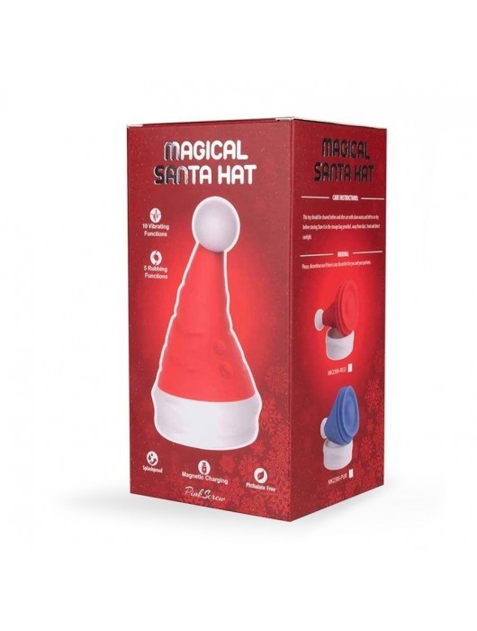 Сиреневый вибростимулятор в форме колпака Magical Santa Hat - Erokay