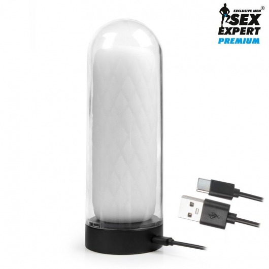 Оригинальный мастурбатор в колбе с нагревом - Sex Expert - в Майкопе купить с доставкой