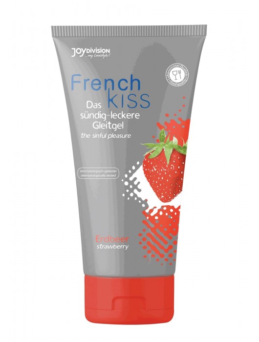 Съедобный лубрикант Frenchkiss с ароматом клубники - 75 мл. - Joy Division - купить с доставкой в Майкопе