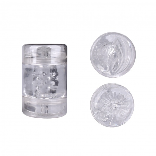 Прозрачный двусторонний мастурбатор Joy Cup - вагина и анус - Erokay - в Майкопе купить с доставкой