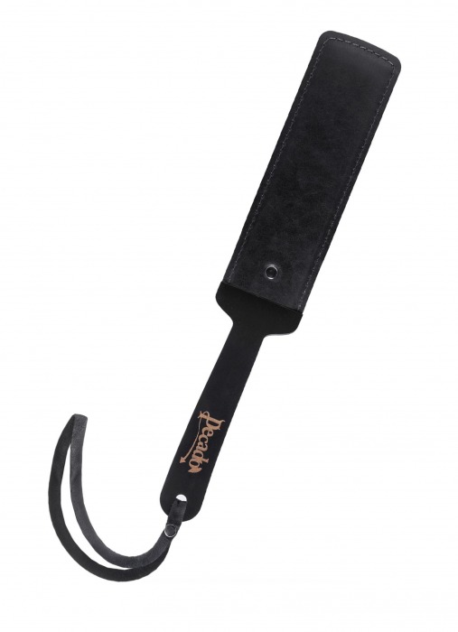 Черный кожаный пэддл - 37 см. - Pecado - купить с доставкой в Майкопе