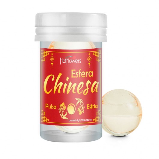 Интимный гель Chinesa Esfera с охлаждающе-пульсирующим эффектом (2 шарика по 3 гр.) - HotFlowers - купить с доставкой в Майкопе