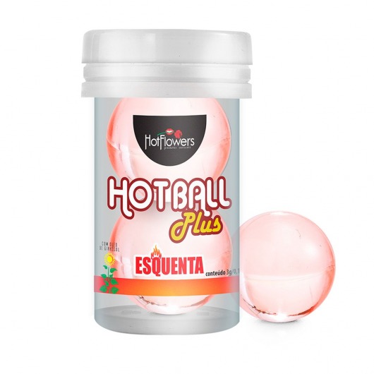 Лубрикант на масляной основе Hot Ball Plus с разогревающим эффектом (2 шарика по 3 гр.) - HotFlowers - купить с доставкой в Майкопе