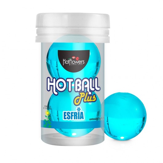 Лубрикант на масляной основе Hot Ball Plus с охлаждающим эффектом (2 шарика по 3 гр.) - HotFlowers - купить с доставкой в Майкопе