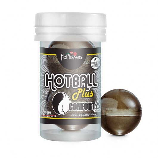 Анальный лубрикант на масляной основе Hot Ball Plus Conforto (2 шарика по 3 гр.) - HotFlowers - купить с доставкой в Майкопе