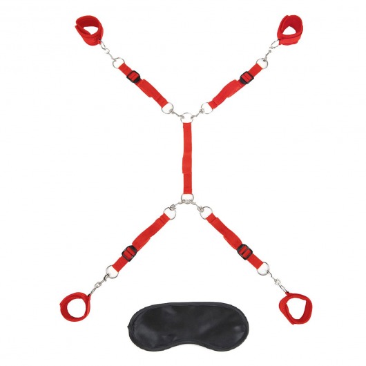 Красная фиксация на матрас Classic Bedspreader - Lux Fetish - купить с доставкой в Майкопе