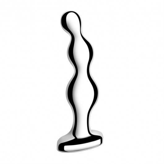 Стальной анальный фаллоимитатор для простаты Stainless Steel Anal Beads - 13 см. - b-Vibe - в Майкопе купить с доставкой