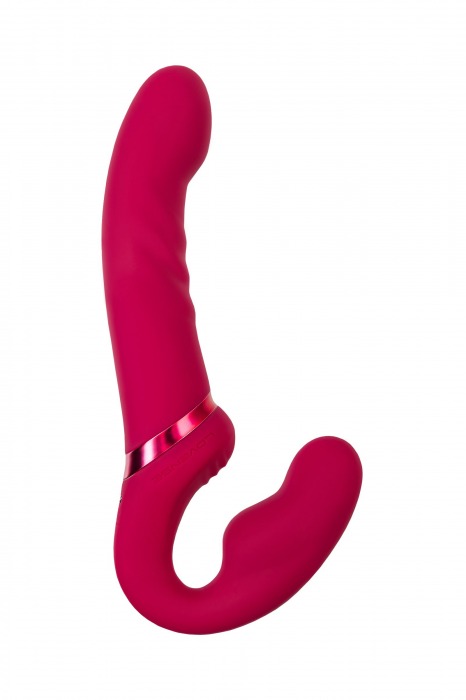 Малиновый безремневой страпон Lapis - 23 см. - Lovense - купить с доставкой в Майкопе