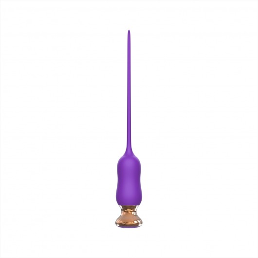 Фиолетовый тонкий стимулятор Nipple Vibrator - 23 см. - I-MOON - купить с доставкой в Майкопе