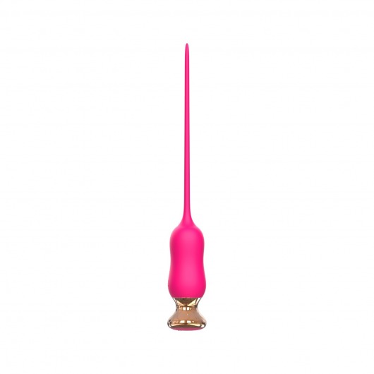 Розовый тонкий стимулятор Nipple Vibrator - 23 см. - I-MOON - купить с доставкой в Майкопе