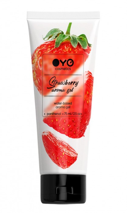 Лубрикант на водной основе OYO Aroma Gel Strawberry с ароматом клубники - 75 мл. - OYO - купить с доставкой в Майкопе