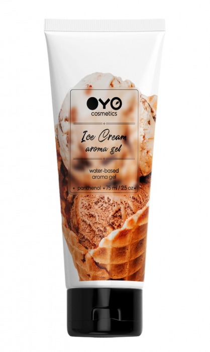 Лубрикант на водной основе OYO Aroma Gel Ice Cream с ароматом пломбира - 75 мл. - OYO - купить с доставкой в Майкопе