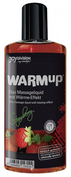 Разогревающее масло WARMup Strawberry - 150 мл. - Joy Division - купить с доставкой в Майкопе