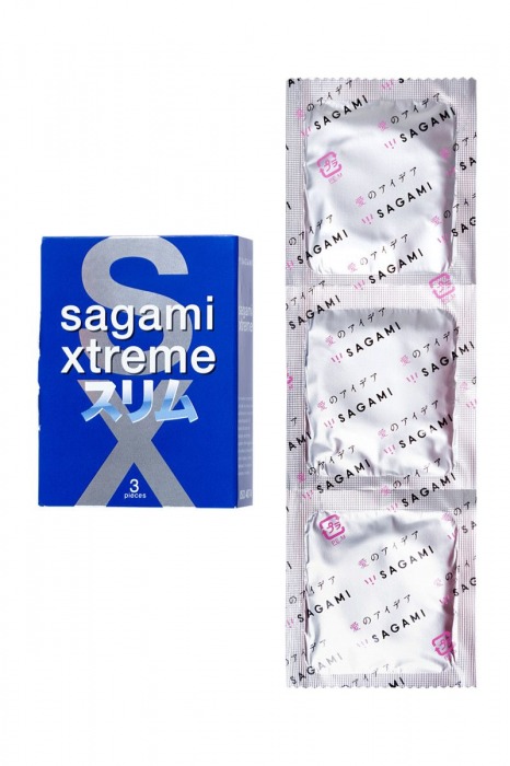 Розовые презервативы Sagami Xtreme FEEL FIT 3D - 3 шт. - Sagami - купить с доставкой в Майкопе