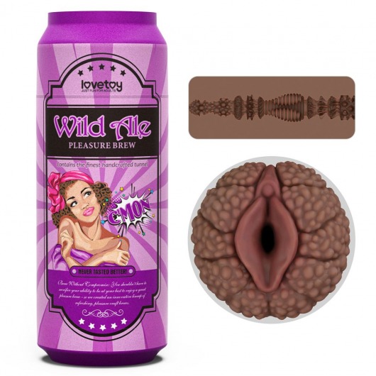 Коричневый мастурбатор-вагина Pleasure Brew Masturbator-Wild Ale в банке - Lovetoy - в Майкопе купить с доставкой