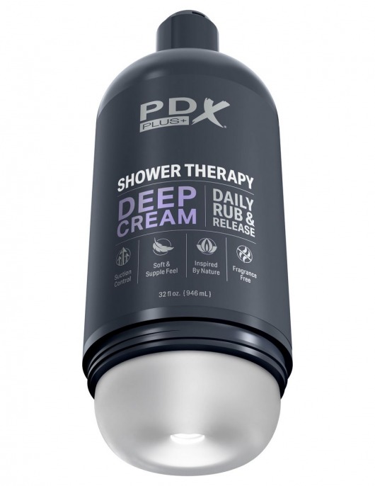 Мастурбатор в бутылке Shower Therapy Deep Cream - Pipedream - в Майкопе купить с доставкой