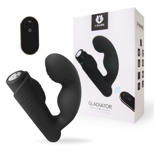 Черный вибромассажер Gladiator - 10,7 см. - S-HANDE - в Майкопе купить с доставкой