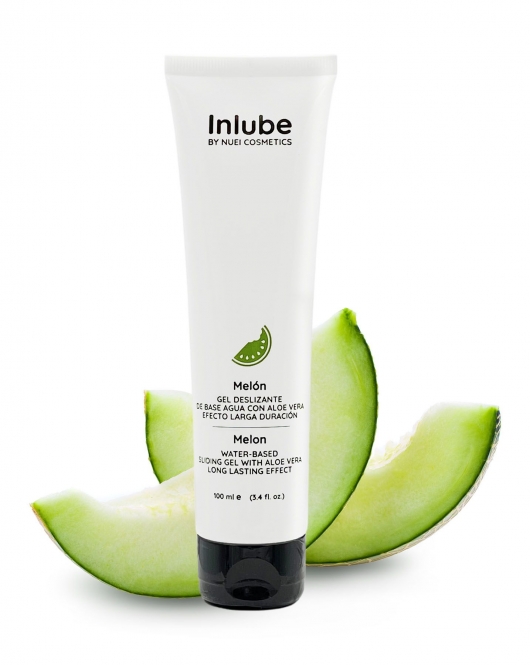 Лубрикант на водной основе Nuei Inlube с алоэ вера и ароматом дыни - 100 мл. - Nuei cosmetics - купить с доставкой в Майкопе