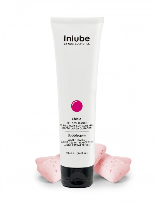 Лубрикант на водной основе Nuei Inlube с алоэ вера и ароматом бабл-гам - 100 мл. - Nuei cosmetics - купить с доставкой в Майкопе