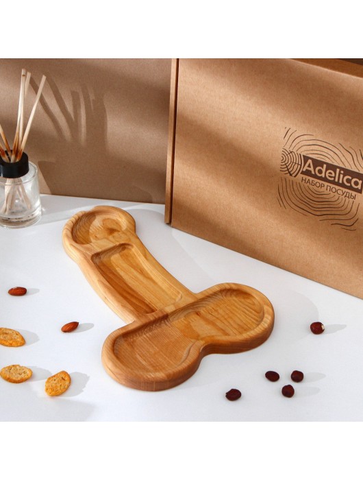 Деревянное блюдо для подачи в форме члена (32,5 х 20 х 1,7 см) - Сима-Ленд - купить с доставкой в Майкопе