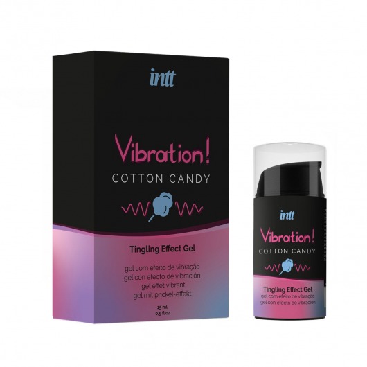 Жидкий вибратор Vibration Cotton Candy с ароматом сахарной ваты - 15 мл. - INTT - купить с доставкой в Майкопе
