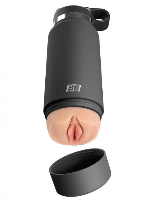 Серый мастурбатор в виде бутылки F*ck Flask - Pipedream - в Майкопе купить с доставкой