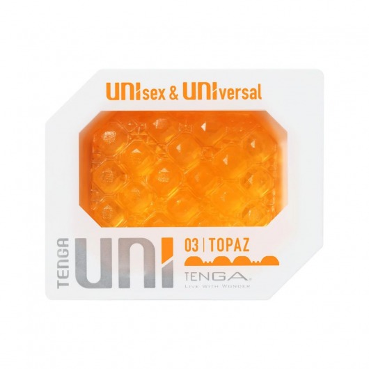 Оранжевый мастурбатор-стимулятор Tenga Uni Topaz - Tenga - в Майкопе купить с доставкой