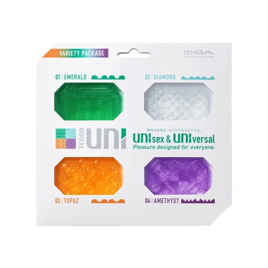 Набор из 4 мастурбаторов-стимуляторов Tenga Uni Variety Pack - Tenga - в Майкопе купить с доставкой