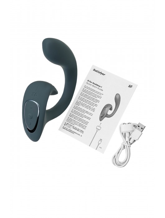 Темно-серый вибратор для G-стимуляции G for Goddess 1 - Satisfyer