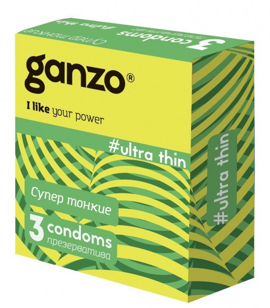 Ультратонкие презервативы Ganzo Ultra thin - 3 шт. - Ganzo - купить с доставкой в Майкопе