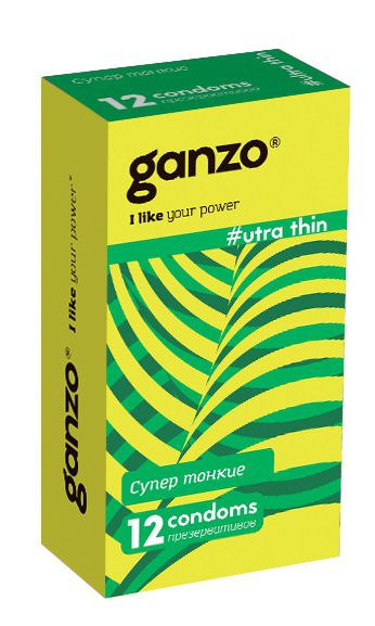 Ультратонкие презервативы Ganzo Ultra thin - 12 шт. - Ganzo - купить с доставкой в Майкопе