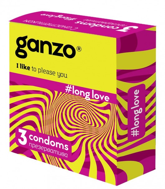 Презервативы с анестетиком для продления удовольствия Ganzo Long Love - 3 шт. - Ganzo - купить с доставкой в Майкопе