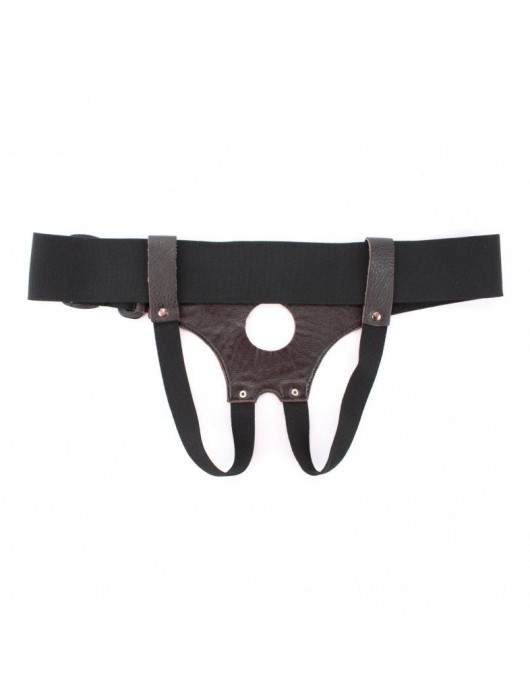 Трусики для страпона коричневого цвета - БДСМ Арсенал - купить с доставкой в Майкопе