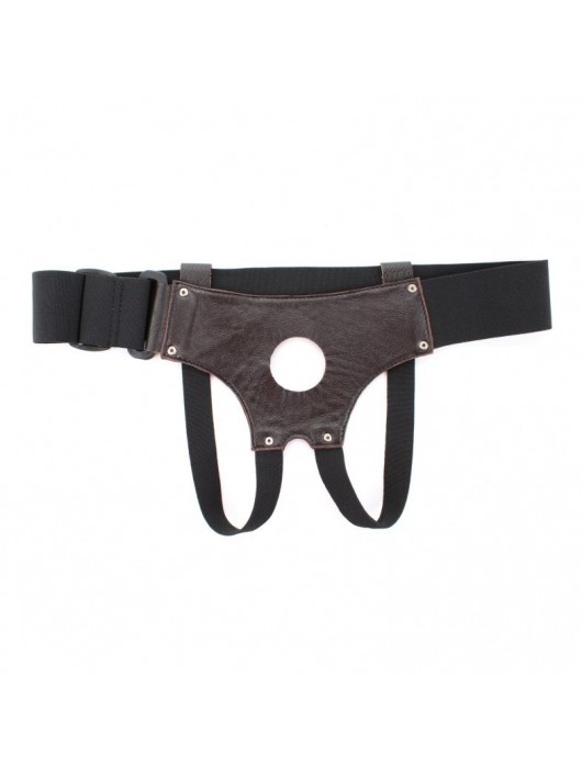Трусики для страпона коричневого цвета - БДСМ Арсенал - купить с доставкой в Майкопе