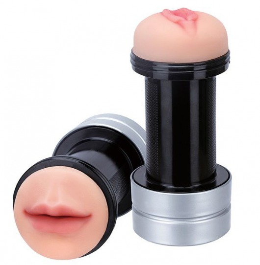 Двусторонний мастурбатор REALSTUFF 2 IN 1 HUMMER MOUTH   VAGINA - ротик и вагина - Dream Toys - в Майкопе купить с доставкой