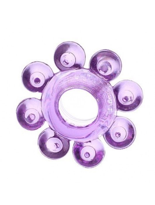 Мягкая фиолетовая гелевая насадка - Toyfa Basic - в Майкопе купить с доставкой