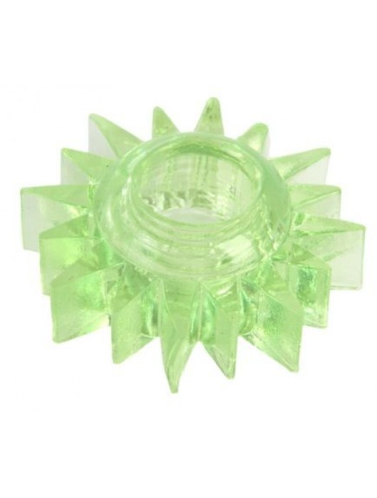 Зеленое эрекционное кольцо-солнце - Toyfa Basic - в Майкопе купить с доставкой