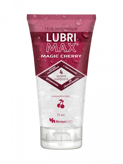 Интимный гель-смазка на водной основе Lubrimax Magic Cherry - 75 мл. - ИнтелБИО - купить с доставкой в Майкопе