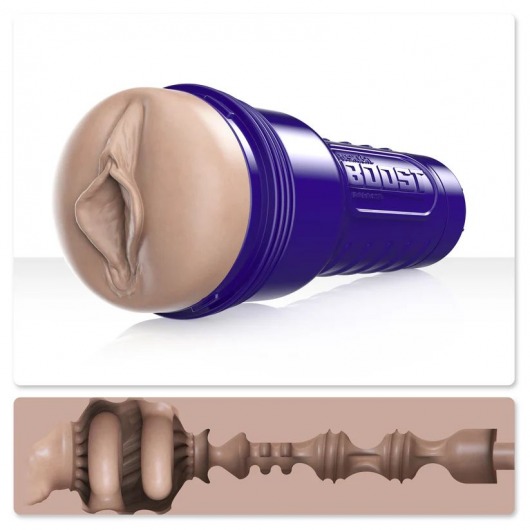 Телесный мастурбатор-вагина Fleshlight Boost Bang - Fleshlight - в Майкопе купить с доставкой